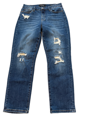 Judy Blue boyfriend fit jeans with thermal trim. Sz 7